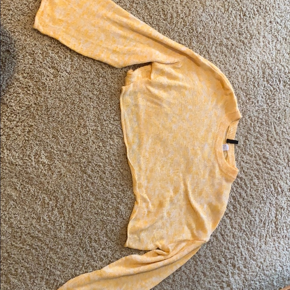 Yellow h&m crew neck sweater